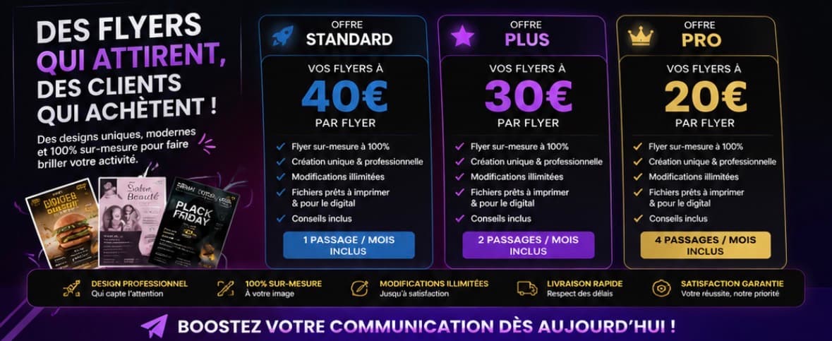 Offres création de flyers